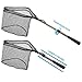 YVLEEN Folding Fishing Net - Foldable Fish Landing Net Robust Aluminum Telescopic Pole Handle and Nylon Mesh 16inch Hoop Size