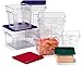 CFS 1072307 StorPlus Stackable Square Food Storage Container, 8 Quart Capacity, Clear (Pack of 6)
