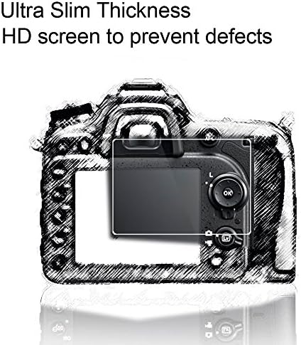 Clanmou Camera Tempered Glass Screen Protector for Nikon D7200 D7100 D7000 D3300 / D5200 D5100 with 9H Hardness Ultra Thin DSLR Camera Screen Film Canon EOS 450D 500D
