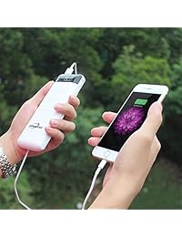 Power Bank Batería externa de 15000 mAh, cargador portátil jonkuu Pack 2 Puerto Con Cargo & 2 USB de entrada salida más rápido para Apple iphone7 Plus iPad Samsung Galaxy, Blanco