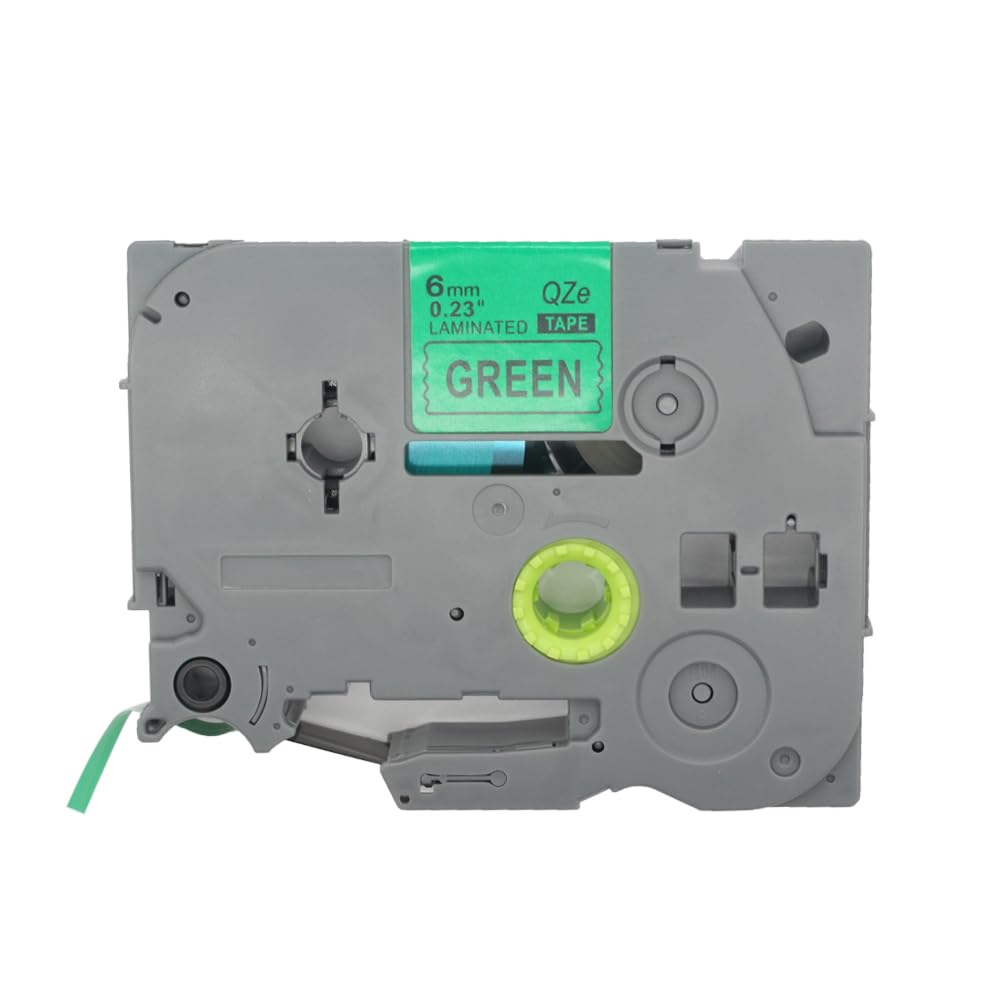 BROVACS 1 Pack Black on Green Laminated Label Tape Compatible for Brother P-Touch Label Printer TZ 711 TZe 711 6mm 1/4" OPA4711