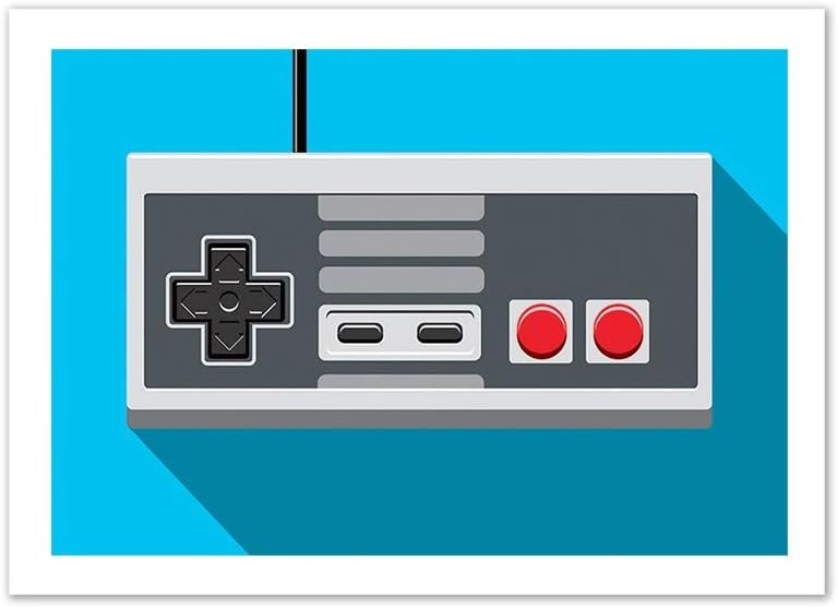 Wall Editions Art-Poster - Retro Controller : manette NES - Olivier