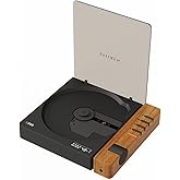 syitren R300 Retro CD Player,Portable Bluetooth,No Speaker,SPDIF Out,Brown | Retro style,Design Award,Desktop Decor,Without Speakers,Rechargeble Battery,Music Player