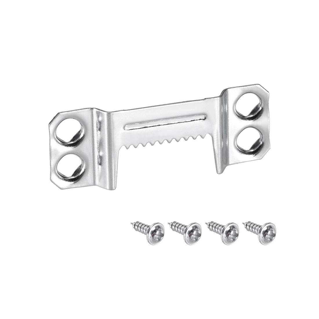 sourcing map Picture Hangers, 43mm 4-Hole with Screws for Frame Hanging, 50 Pcs