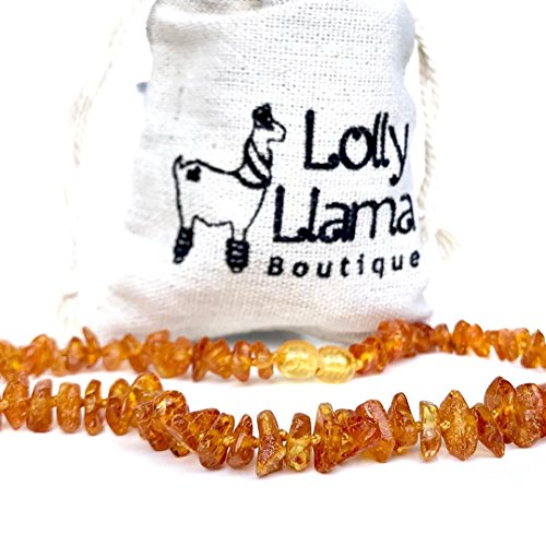 lolly llama amber teething necklace