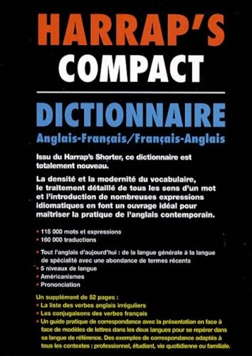 Harrap S Compact Dictionnaire Anglais Frana Ais Frana Ais Anglais French Edition Cahm Eric 9780245503283 Amazon Com Books