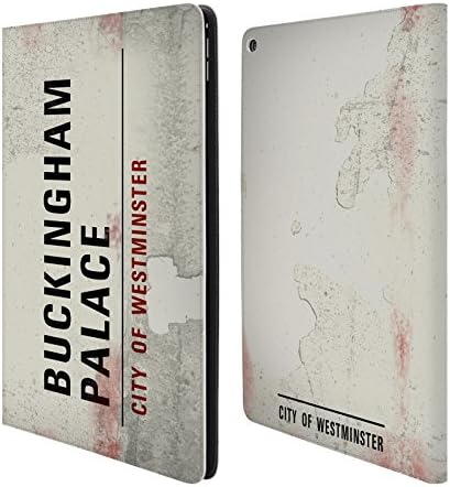 Official City Of Westminster Buckingham Palace Vintage Street Signs Leather Book Wallet Case Cover For Apple iPad Pro 12.9