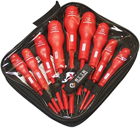 Pnanow Insulated Soft-Grip Screwdriver Set Slotted Phillips 9-Pieces