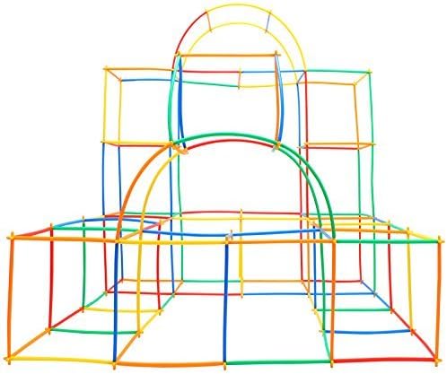 Mercurry 400 Piece Builder Plastic Straws &amp; Connectors, Promote Fine Motor Skills Development