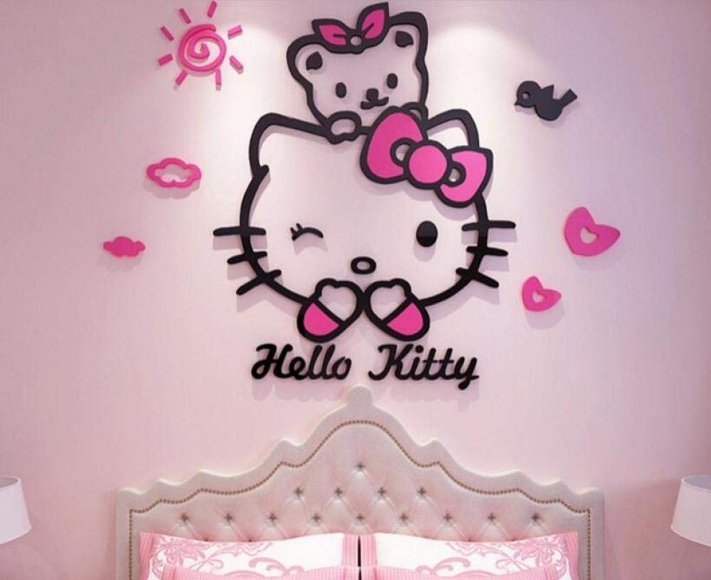 200cm For Kids Rooms Bedrooms Hello Kitty Decals Poster Removable