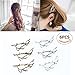Oopsu 6pcs Minimalist Dainty Gold Silver Metal Hairpin Hair Clip Clamps,Metal Branches Hairpin Hair Accessories