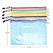 KATEVO Zipper File Bags, Pack of 5, 5 Colors Zippered Water-Resistant PVC Bag Storage Pouch for Women, Men Organizer Document, Business Receipts, Cosmetics, Travel Accessories (A3 17.1''x12'')