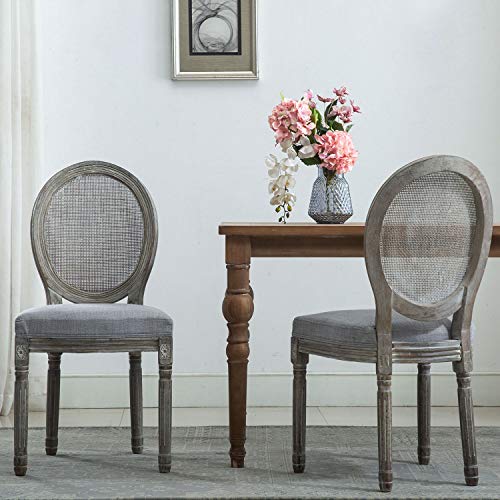 해외구매대행 French Dining Chairs Distressed Elegant Tufted