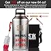 SASQUATCH 20 oz stainless steel tumbler with lid & 2 straws (curved+straight)+cleaning brush - double wall vacuum insulated, BPA-free open/close switch lid - for travel & indoor, hot & cold drinks
