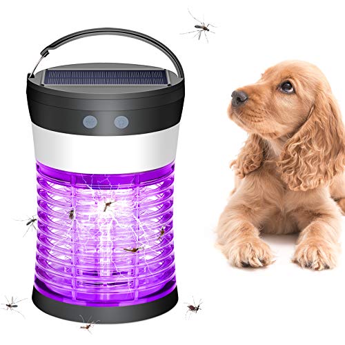 Bug Zapper, Fly Trap Mosquito Killer 3500V Solar Battery Powered