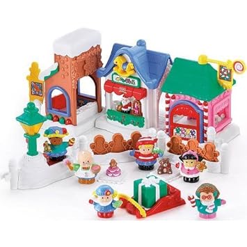 1963 Now Toys Hobbies Fisher Price Little People Christmas Train Village Main Street Toy Store Santa