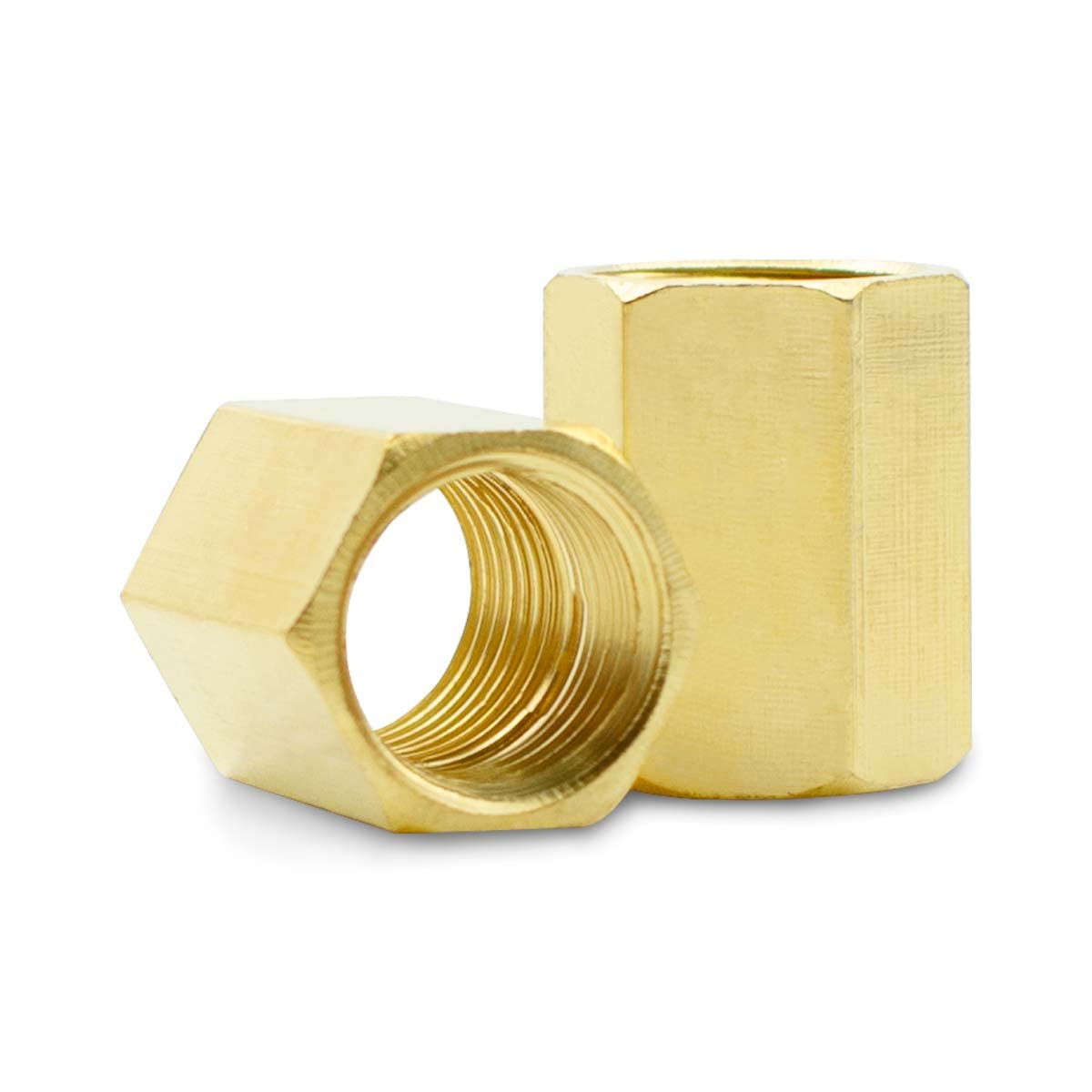 Bwintech 2 Pcs 3/4" Female to 3/4" Female BSP Thread Brass Hex Coupling Connector for Pipe Connecting Conversion