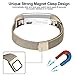 AK for Fitbit Alta HR Bands Milanese Stainless Steel Small Large Magnetic Closure, Adjustable Alta HR/Alta Accessories Metal Bands Straps for Fitbit Alta HR 2017/ Fitbit Alta 2016 (Champagne, Small)