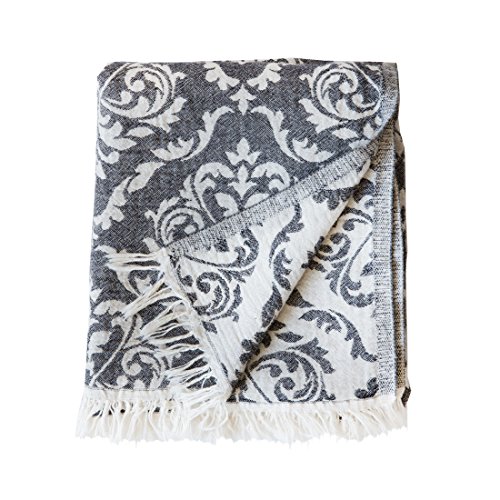 Mebien Renaissance Design pestamal bath pools spas beaches gyms saunas towel multi purpose throw to your couch sofa bed picnic for baby women man 100% cotton (Black)