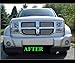 312 Motoring fits 2007-2009 Dodge Nitro Chrome Grille Grill KIT 2008 07 08 09 SE SLT SXT R/T
