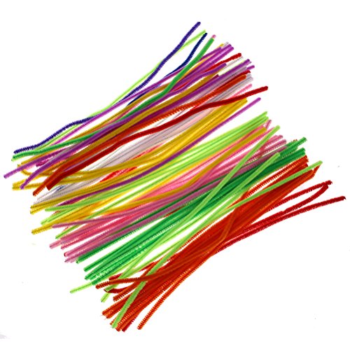 Haodeba 100pcs Pipe Cleaners Chenille Stem Creative Craft DIY Toy, Assorted Color