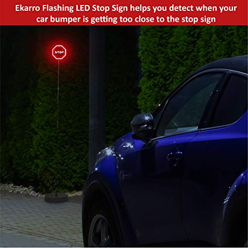 Ekarro Flashing Led Light Parking Stop Sign For Garage / Parking Assistant Stop Sign,Pack of 2 - Thumbnail 4
