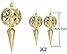 Tezam Shatterproof Christmas Balls Ornaments With Painting & Glistering Design, 2-piece set hanging balls for Christmas tree, wedding, holiday, Xmas, Garden, Party Decor (Gold)