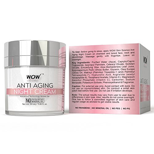WOW Skin Science Anti Aging Night Cream - No Minerals And No Parabens - Infused With Matrixly 3000 Peptide, Hyaluronic Acid & Vitamin C - 50Ml 4 WOW Skin Science Anti Aging Night Cream - No Minerals And No Parabens - Infused With Matrixly 3000 Peptide, Hyaluronic Acid & Vitamin C - 50Ml - Image 4