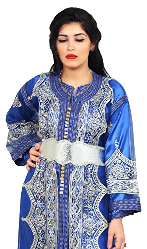 Moroccan Caftan Women Handmade Embroidery Small To Large Complimentary Belt - Image 3