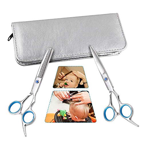 Hair Scissors, Beyond Professional Hair Cutting Kits Thinning Shears Hairdressing Set with Silver Case, Stainless Steel Barber Texturizing Scissors, 6.9"