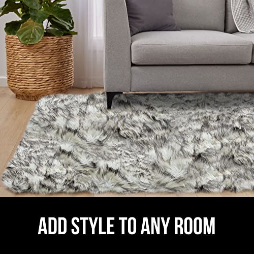 Gorilla Grip Fluffy Faux Fur Rug, 5x7, Machine Washable Soft Furry Area