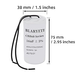 BLARYETI CBB60 16uF Motor Running Capacitor Start