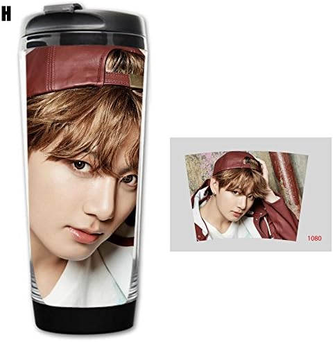 Airume Kpop BTS Curve Cup Bangtan Boys Merchandise Water Bottle Jung Kook Jimin Suga V (H)