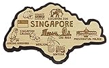 Printtoo Singapore Map Fridge Magnet Engraved