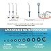 Professional Water Flosser Waterproof Dental Irrigator 10 Pulse Pressures 800 Capacity with 5 Jet Tips Plug-in Oral Care Cordless Flosser Purple WaterPulse