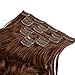 FESHFEN Clip in Hair Extensions 7 PCS Set Long Curly Wavy Synthetic Clip in Hair Extension Full Head Hairpiece for Women Girls, 20 inch