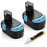 Powerextra 2 Pack 18V 3000mah Battery for Hitachi EB 1814SL EB 1820L C 18DL C 18DLX WR 18DMR WR18DL