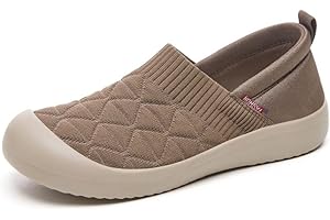 Women's Casual Slip-On Flats Breathable Comfortable Lightweight Non-Slip Walking Shoes