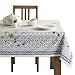 Maison d' Hermine Table Cloth Rectangle Table 100% Cotton 60 x 120 Inches Tablecloth Reusable Decorative Everyday Use for Dining Room, Farmhouse, Home, Party, Festive & Wedding Spring Summer - Faience