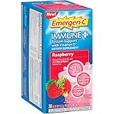 Emergen-C Immune+ System Support Dietary Supplement with Vitamin D (Raspberry Flavor, 30-Count 0.32 oz. Packets)