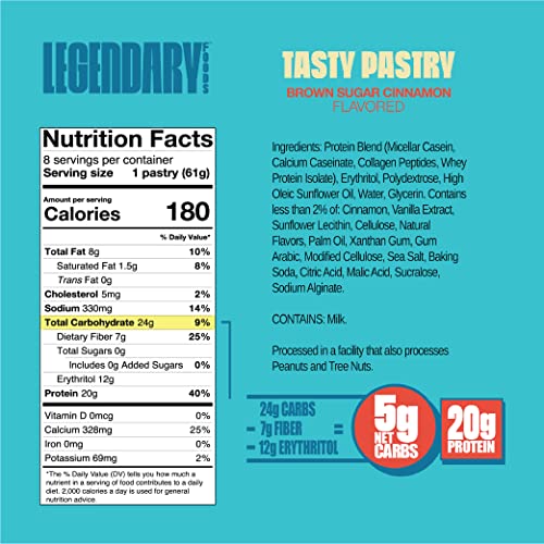 Legendary Foods 20 gr Protein Bar Alternative Tasty Pastry Low Carb