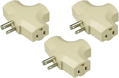 1 Pk Outlet 3 Prong 3 Way Power Adapter Ul Grounded Outlet Wall Tap New Electrical Outlets Receptacles Home Improvement