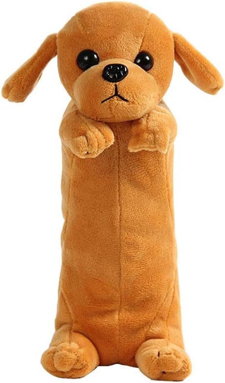 Momangel Cute Dog Puppy Pencil Case Student Stationery Kids Plush Pen Pouch Bag 2#