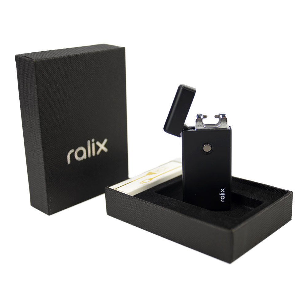 Ralix Electronic Lighter | Single Arc Flameless Plasma Lighter | Rechargeable | Wind Resistant | Best for Lighting Cigarettes, Candles & More | Includes USB Charger & Luxury Gift Box