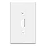 Oversized White Metal Outlet Covers, Toggle Switch
