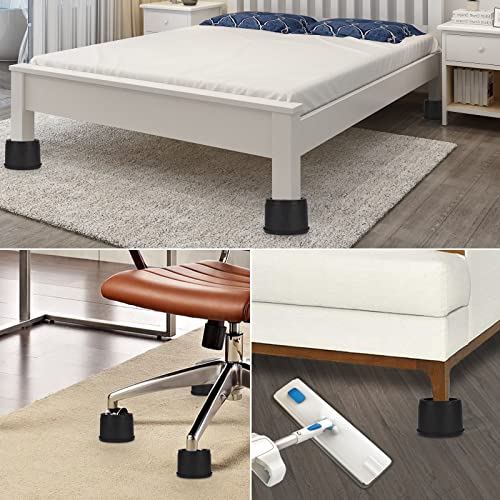 MEETWARM 3 inch Round Bed Risers for Castor Wheels, Heavy Duty