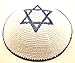 High Quality Knitted Star of David Yarmulke Kippah 16 Cm Diameter
