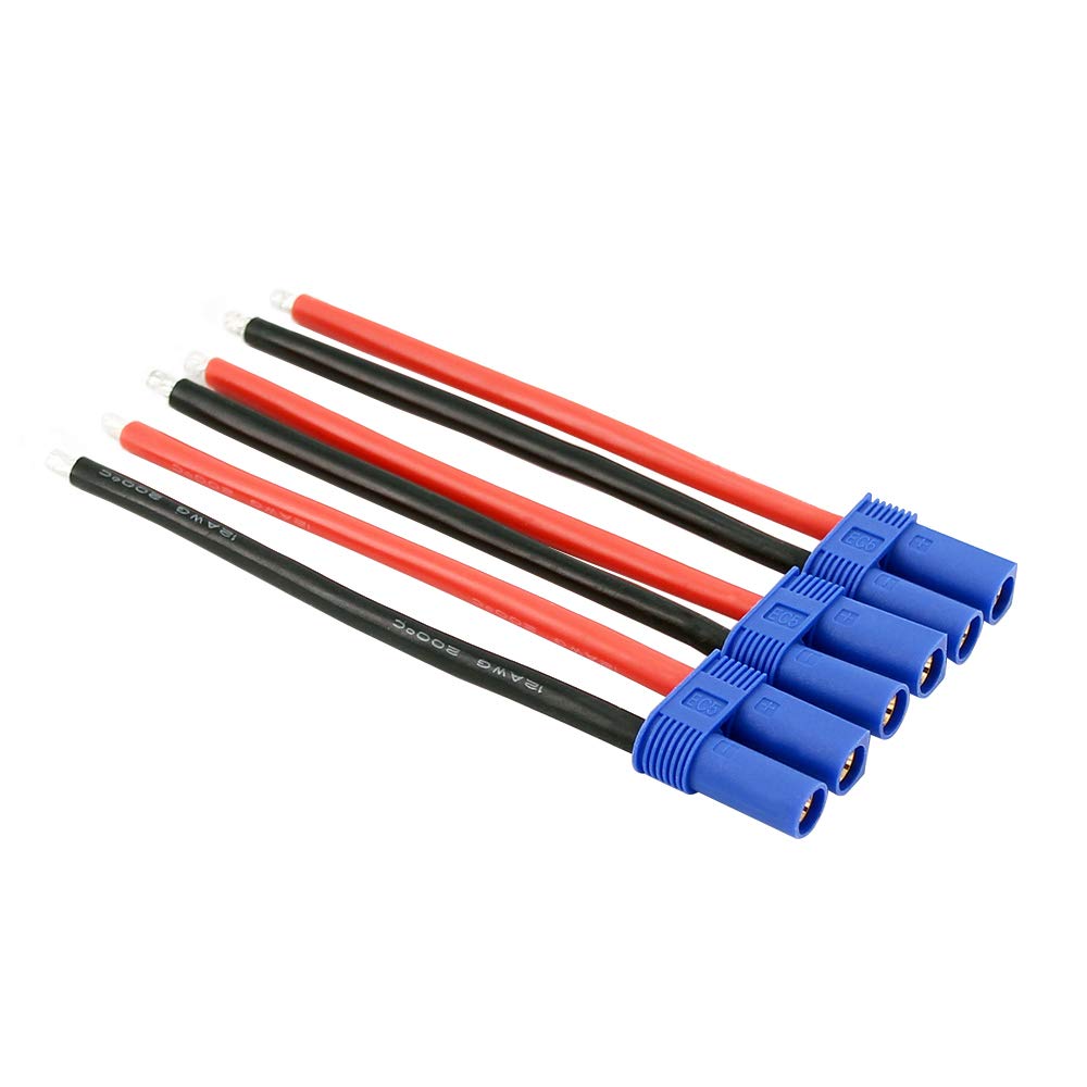 BDHI 3pcs EC5 Female Connector Adapter with 12awg Silicone Wire (10cm), 3 AA Batteries Required, Adult, Small, Fantasy, TOYS_AND_GAMES