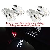 BAILONGJU 4pcs Car Door LED Light Entry Ghost Shadow Projector Welcome Lamp Logo Lights compatible with Audi
