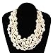 CIOOU Multi Strand Crystal Rhinestone Pearl Statement Necklace for Women Layered Pearls Choker Bib Collar Beaded Necklaces Costume Jewelry Set